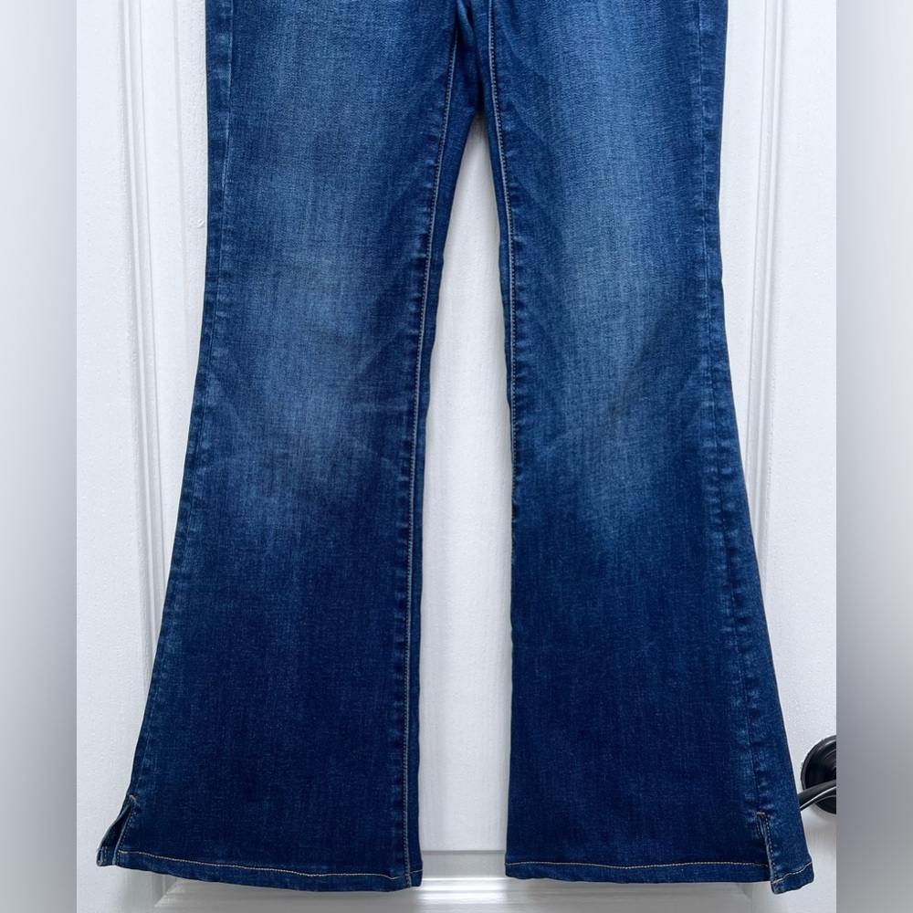 American Eagle Outfitters Next Level Stretch Women's Dark Blue Flared Jeans SZ 2 - Picture 4 of 14